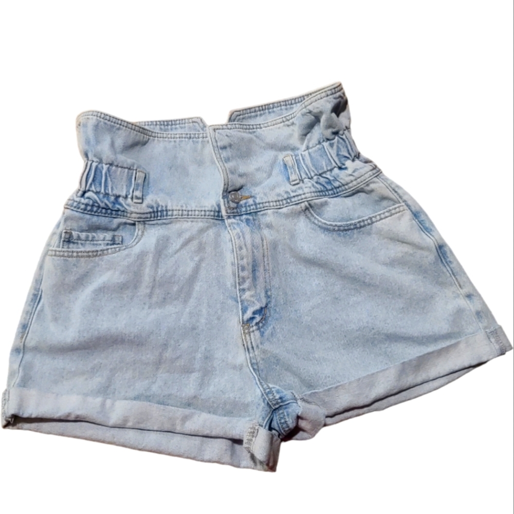 Forever 21 Women's Blue Denim Shorts High Waist Size Large